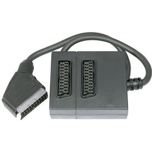 Scart splitter 2-voudig Zwart