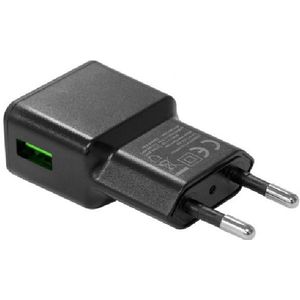 USB Thuislader Voedingsadapter 12W - Grab 'n Go - Zwart