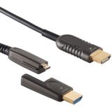 Actieve HDMI 2.0 Kabel - Met 1 Afneembare Connector - 4K 60Hz - 40 meter - Zwart