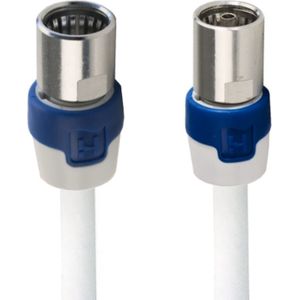 4G Coax Antennekabel - F-connector - IEC (v) - Hirschmann connectoren - 0,5 meter - Wit