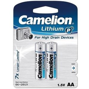 Camelion P7 AA - LR6 Lithium 1,5V batterijen - 2 stuks