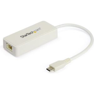 StarTech USB-C ethernet adapter met extra USB poort