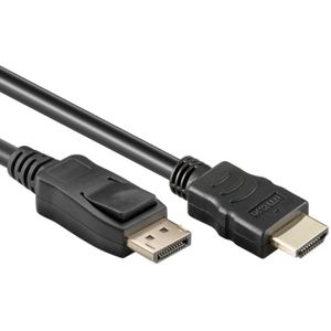 DisplayPort v1.2 naar HDMI Kabel - 4K 30Hz - 3 meter - Zwart