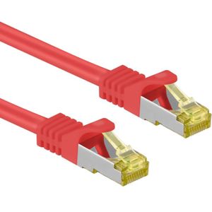 S/FTP CAT7 10 Gigabit Netwerkkabel - CU - 0,5 meter - Rood