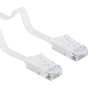 UTP CAT5e Gigabit Netwerkkabel - plat - CCA - 10 meter - Wit