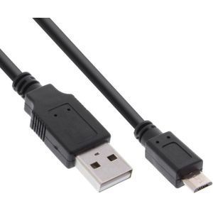 USB-A naar Micro USB-B Kabel - USB 2.0 - Fast Charge - 1 meter - Zwart