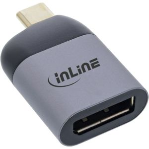 InLine USB-C naar DisplayPort 1.4 Adapter - 8K 60Hz - USB 3.1 Gen 1 - Compact - Antraciet