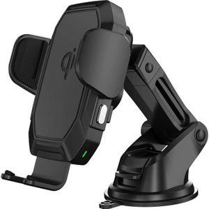 Autohouder voor Smartphones - Qi Draadloze Snellader - 15W - Zwart