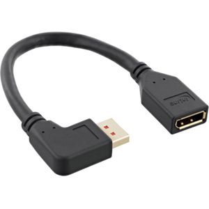 DisplayPort 1.4 Adapter Haaks naar Links 0,15 meter Zwart