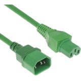 C15 - C14 stroomkabel voor UPS/PDU - 3x 1,00mm (rubber) / groen - 0,50 meter