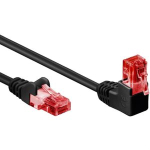 UTP CAT6 Gigabit Netwerkkabel - 1 kant haaks - CCA - 10 meter - Zwart