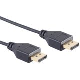 Slimline DisplayPort v1.2 Kabel - 4K 60Hz - 1 meter - Zwart