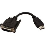 HDMI mannelijk - DVI vrouwelijk adapterkabel 0,15m