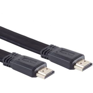HDMI 2.0 Kabel - 4K 60Hz - Plat - 3 meter - Zwart