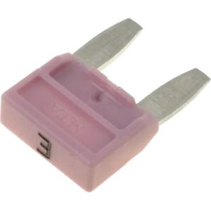 Mini Autozekering - 3 Ampere - Paars - 10 stuks