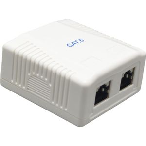 Cablexpert UTP CAT6 Opbouwdoos - 2x RJ45 - Wit