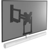 Cavus WMV8050 ARCW Draaibare Tv Muurbeugel & Ophangbeugel Geschikt Voor Sonos Arc Soundbar Wit  & VESA Tv - 35kg