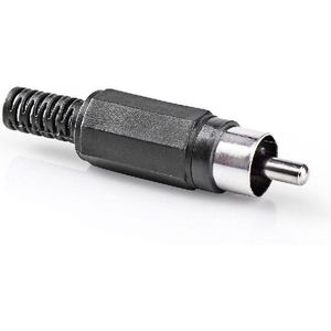 Soldeerbare Mono Tulp Connector m) - Zwart