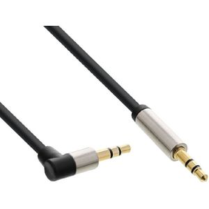 Premium 3,5mm Jack stereo audio slim kabel - haaks - 2 meter