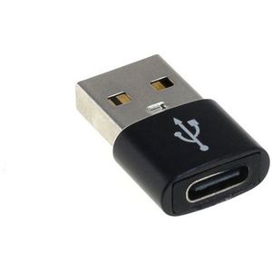 USB-A - USB-C Adapter - USB 2.0 - Zwart