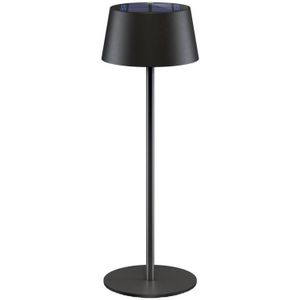 Draadloze LED Tafel lamp - Solar en USB-C - Warm wit en dimbaar - 180 lm - Zwart