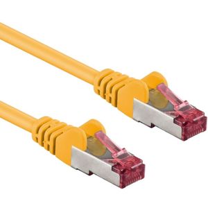 S/FTP CAT6A 10 Gigabit Netwerkkabel - CU - 15 meter - Geel