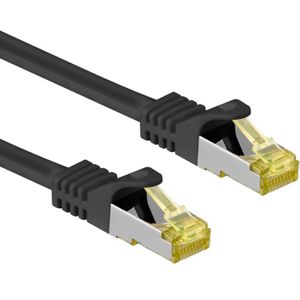 S/FTP CAT7 10 Gigabit Netwerkkabel - CU - 0,5 meter - Zwart
