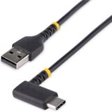 StarTech 2 meter USB A naar C Oplaadkabel - Haakse USB-C Kabel