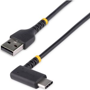 StarTech 2 meter USB A naar C Oplaadkabel - Haakse USB-C Kabel