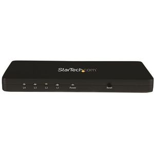 StarTech 4-poorts HDMI Splitter - 4K 30Hz - Aluminium - Zwart