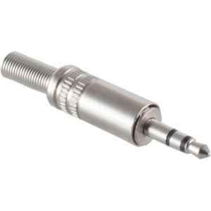 Soldeerbare 3,5mm Stereo Jack Connector (m) - Met Grommet - Metaal - Zilver