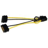 StarTech 15cm SATA Voeding naar 8-pins PCI Express Videokaart Voeding Verloopkabel