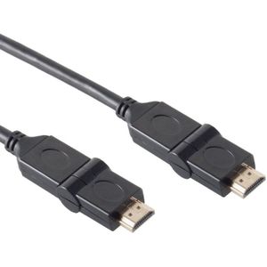 HDMI 2.0 Kabel - 4K 60hz - Draaibaar omhoog & omlaag - 0,5 meter - Zwart