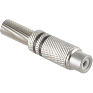 Soldeerbare Mono Tulp Connector (v) - Metaal - Zilver - Zwart accent