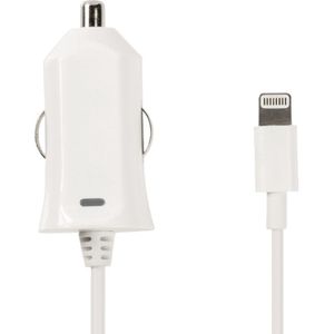 Lightning Autolader voor Apple iPhone en iPad - 10W - 1 meter - Wit