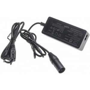 Oplader voor E-bike - Voor 24V Accu's - 29,4V - 1,5A - 52W - XLR 3-pin - Zwart