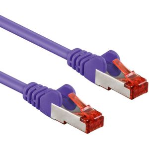 S/FTP CAT6 Gigabit Netwerkkabel - CU - 1 meter - Paars