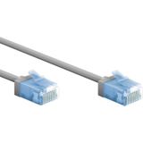 UTP CAT6A Slimline 10 Gigabit Netwerkkabel - CU - Ultraflex - 2 meter - Grijs