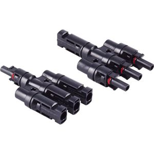 Solar - PV T-adapter set - Zwart - 1 naar 3 - IP67