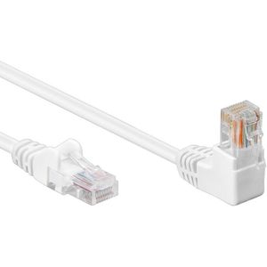 UTP CAT5e Gigabit Netwerkkabel - 1 kant haaks - CCA - 1 meter - Wit