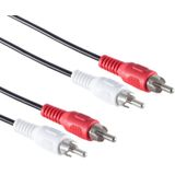 Stereo Tulp Kabel - 0,75 meter - Zwart