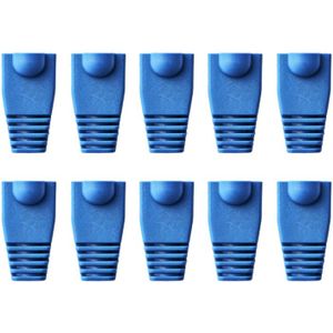 RJ45 Tule - 10 stuks - 6mm kabeldiameter - Blauw