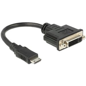 Mini HDMI mannelijk - DVI vrouwelijk adapter 0,2m