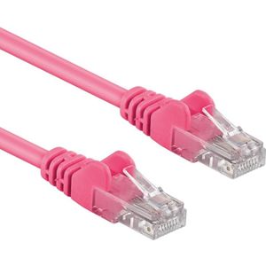 UTP CAT6A 10 Gigabit Netwerkkabel - CU - 7 meter - Roze