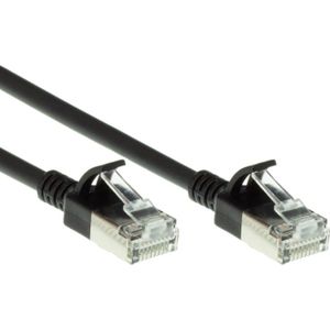 FTP CAT6A Slimline 10 Gigabit Netwerkkabel - CU - 0,5 meter - Zwart