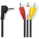 Composiet Videokabel 3.5 mm Male - 3x RCA Male 2.00 m Zwart