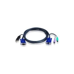 Aten 2L-5503UP VGA+USB PS/2 KVM kabel 3m