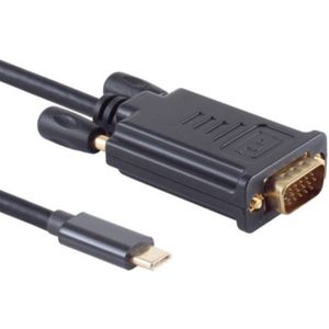 USB-C naar VGA Kabel - Full HD 60Hz - 3 meter - Zwart