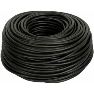 Flexibele (H05VV-F) stroomkabel zwart 3 x 1,5mm2 rol 100m