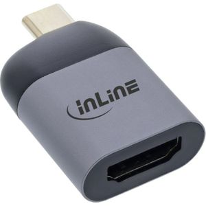 InLine USB-C naar DisplayPort 1.4 Adapter - 4K 60Hz - USB 3.1 Gen 1 - Compact - Antraciet